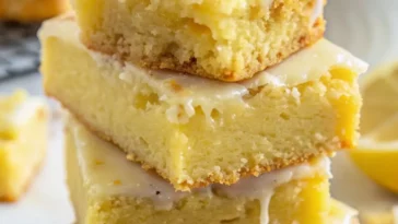 Lemon Brownies with White Chocolate
