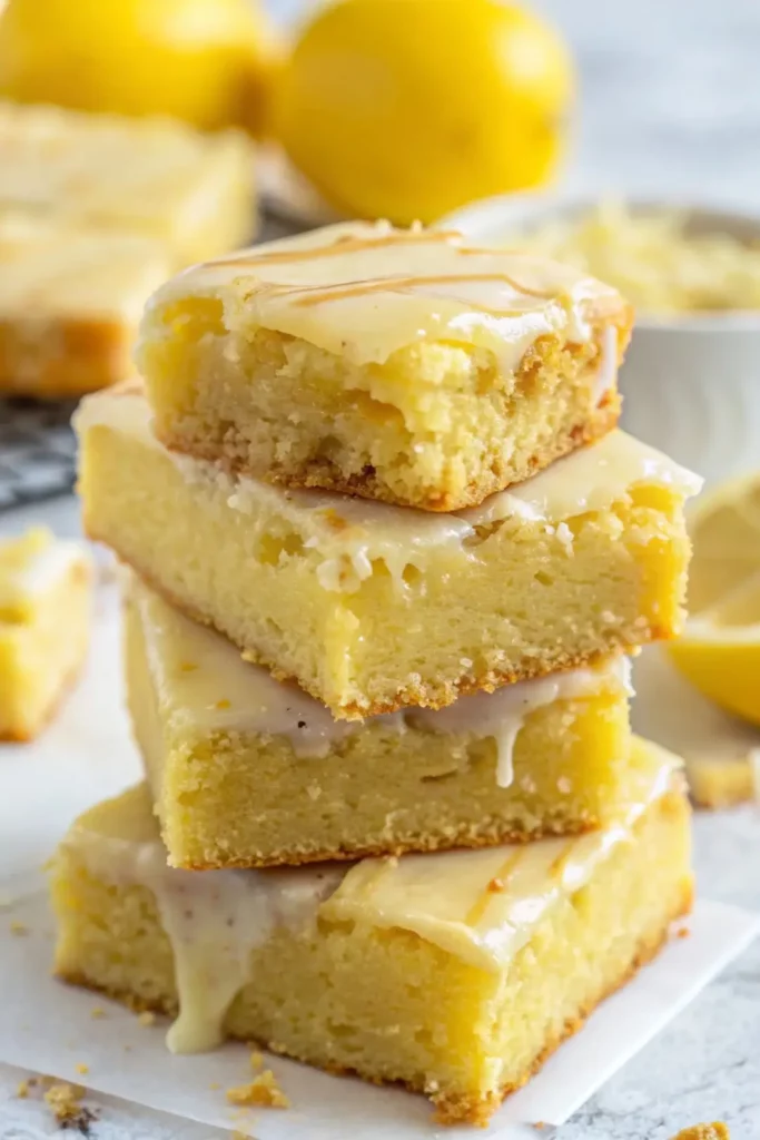 Lemon Brownies with White Chocolate