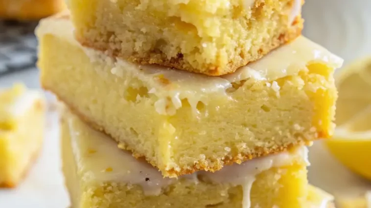 Lemon Brownies with White Chocolate