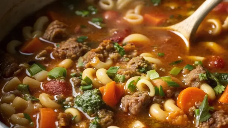 Beef and Macaroni Soup