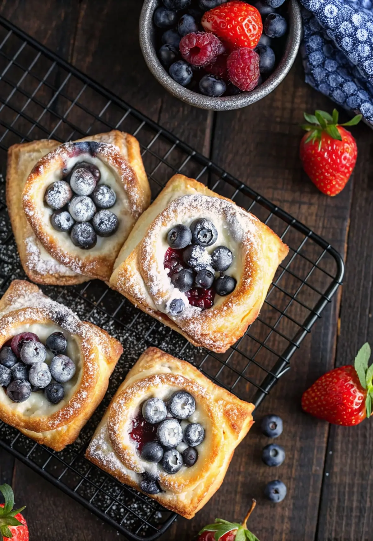Buttery Blueberry Cream Cheese Danish 