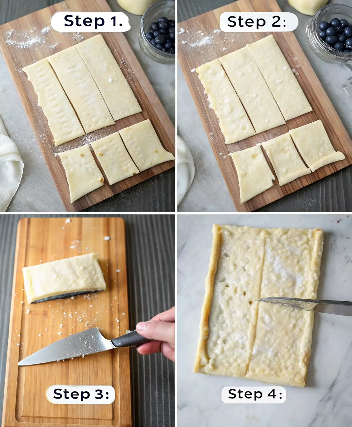 STEPS: Buttery Blueberry Cream Cheese Danish 