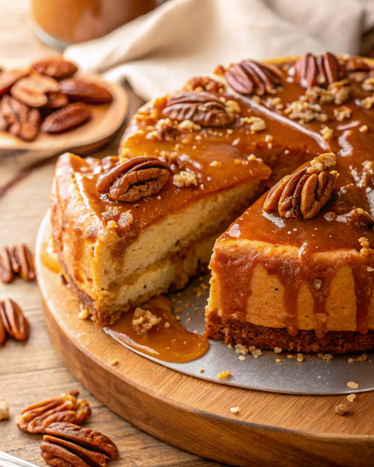 Crème Brûlée Caramel Pecan Cake 