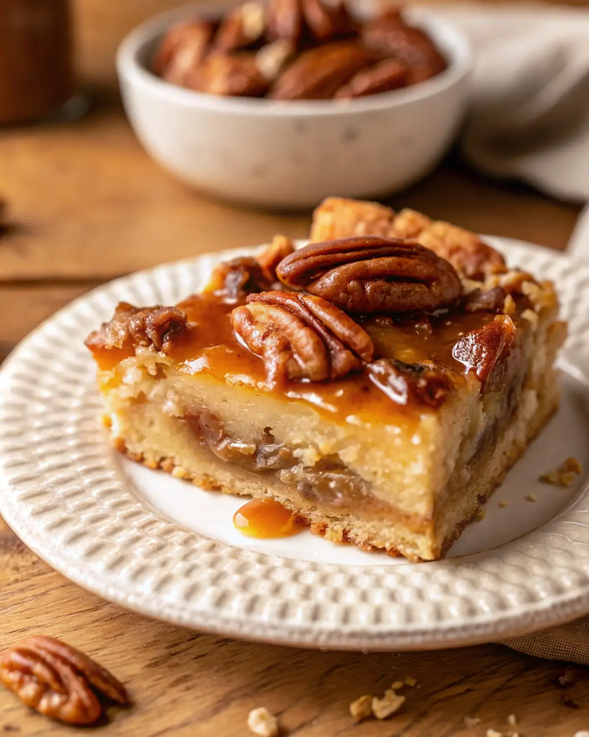 Crème Brûlée Caramel Pecan Cake 