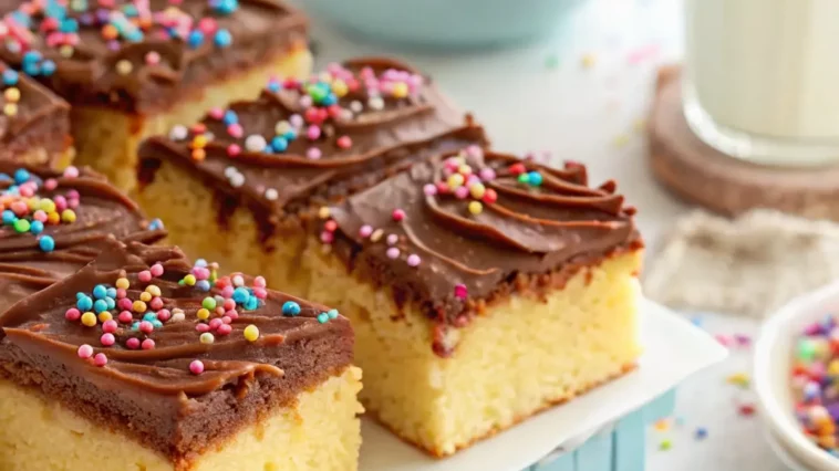Vanilla Cake with Chocolate Frosting