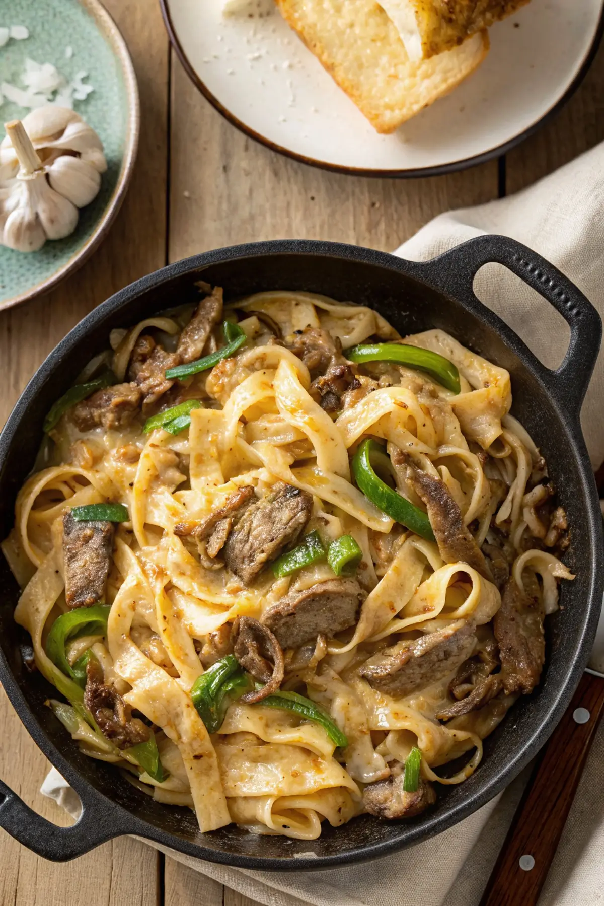  Philly Cheesesteak Pasta 
