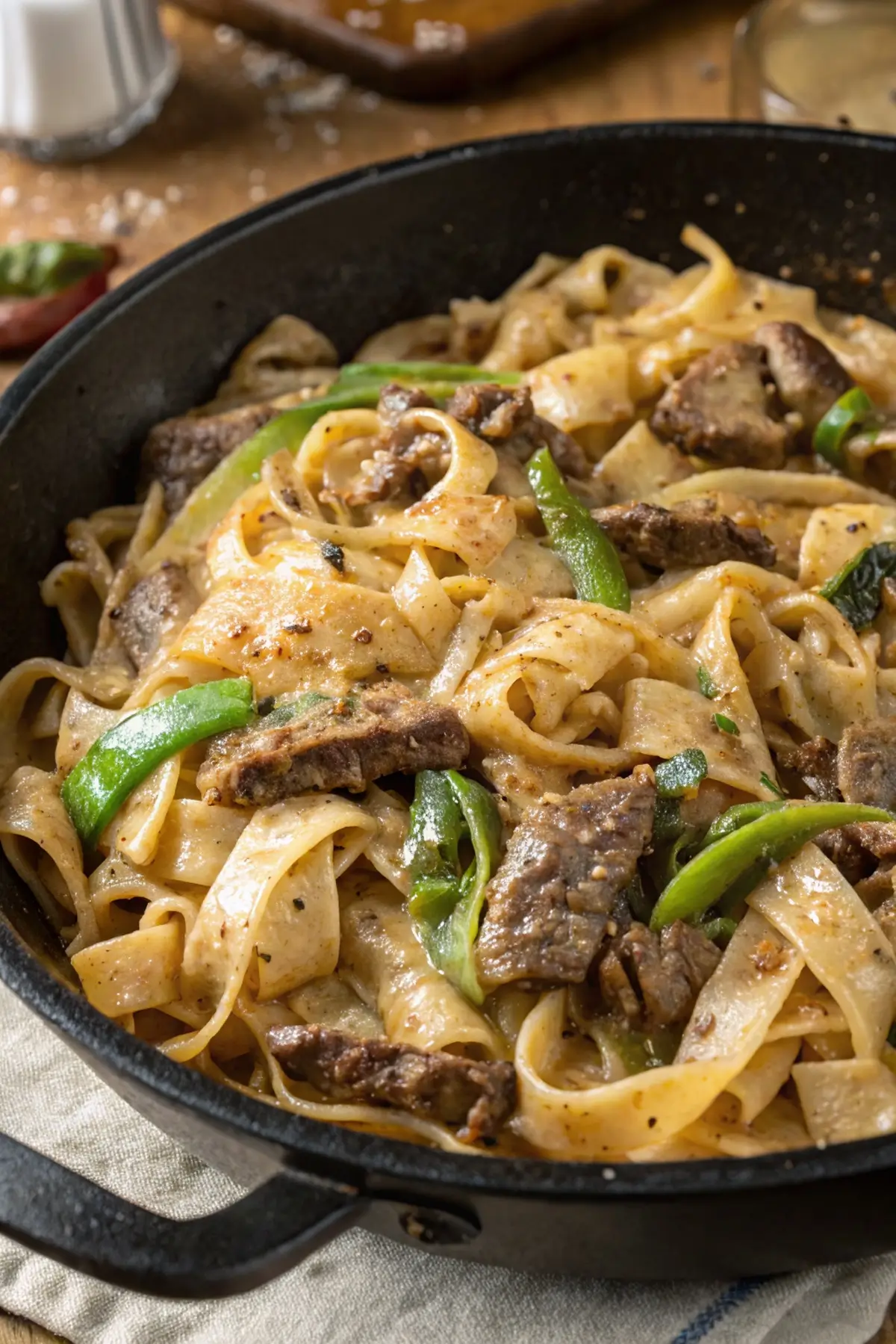  Philly Cheesesteak Pasta 