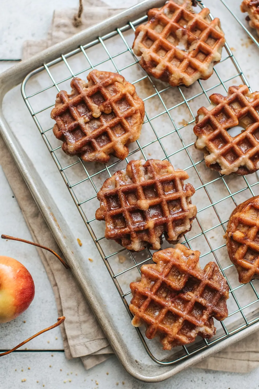 Apple Fritter Waffle Donuts