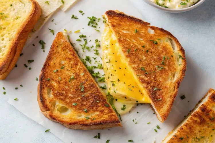 garlic-bread-grilled-cheese
