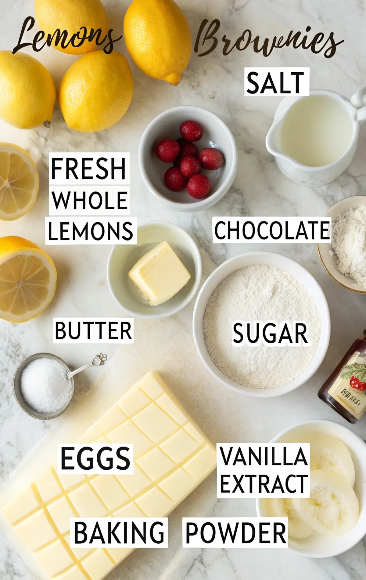 Lemon Brownies with White Chocolate
