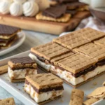 S'mores ice cream sandwich with homemade graham crackers