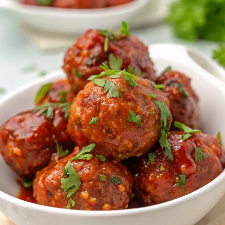 Honey Sriracha Turkey Meatballs