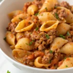 Pasta Shells with Ground Beef