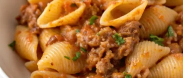 Pasta Shells with Ground Beef