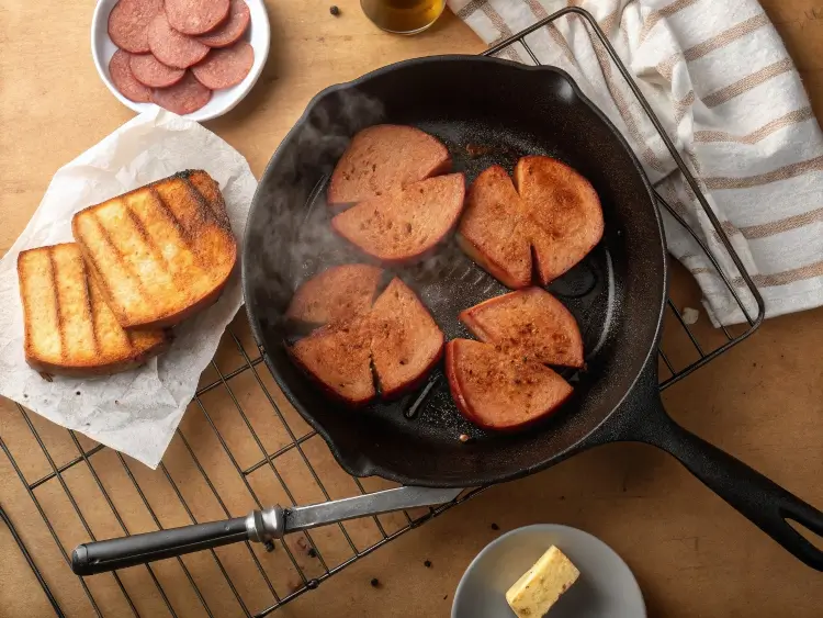 Fried Bologna Sandwiches