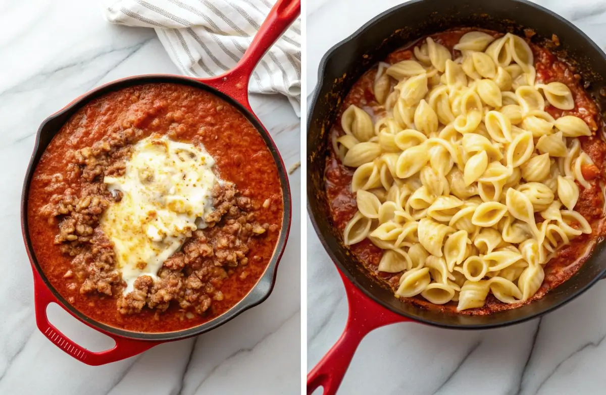 Pasta Shells with Ground Beef