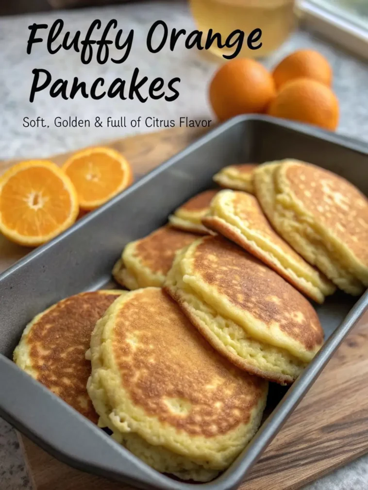 Stack of golden brown Mexican pancakes with butter melting on top and fresh strawberries on a white plate