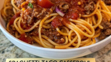 Spaghetti Taco Casserole