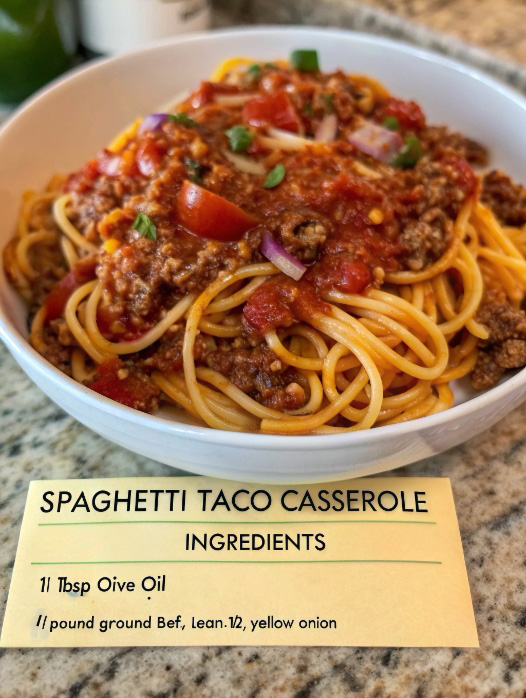 Spaghetti Taco Casserole