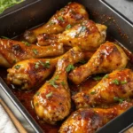 Honey Garlic Baked Chicken Drumsticks