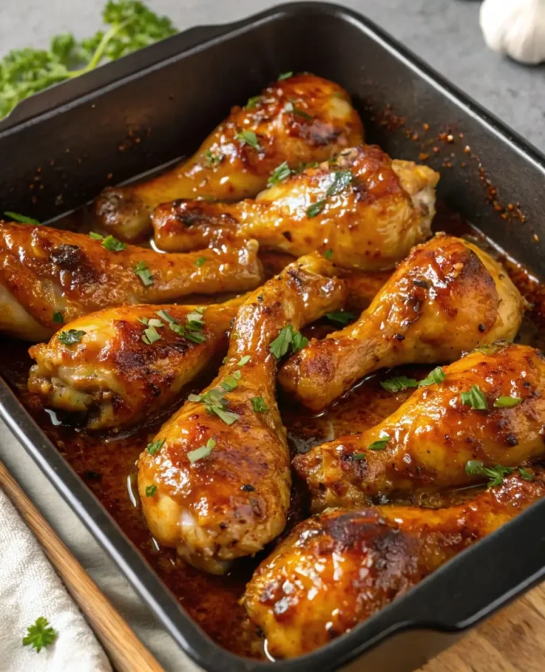 Honey Garlic Baked Chicken Drumsticks