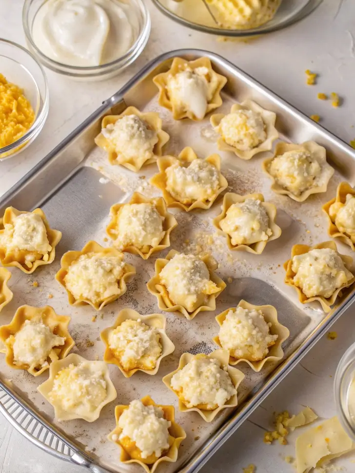 Plate of golden brown Iowa party bites showing sausage and pickle filling wrapped in crescent dough
