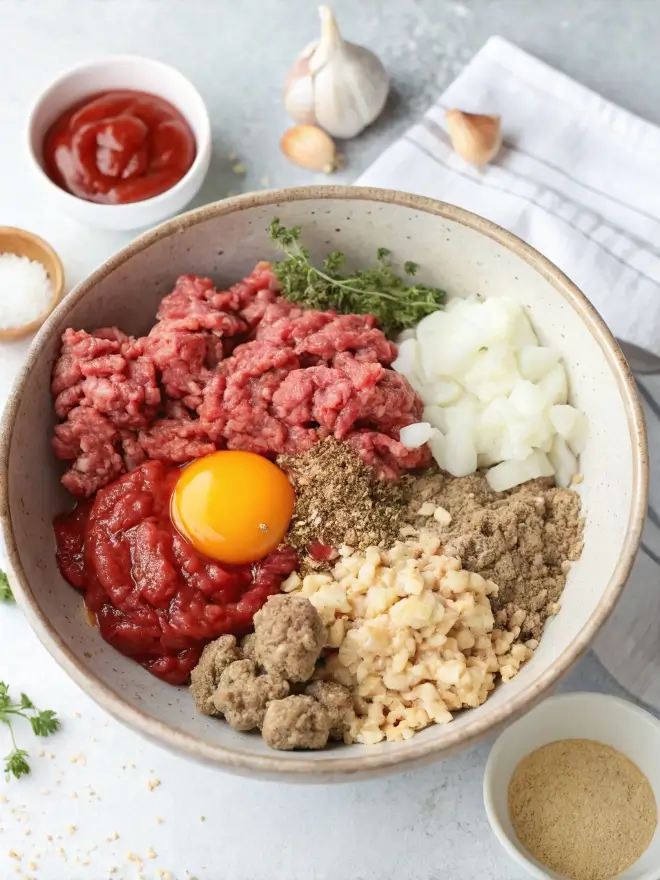 Oven Baked Meatloaf and Potatoes
