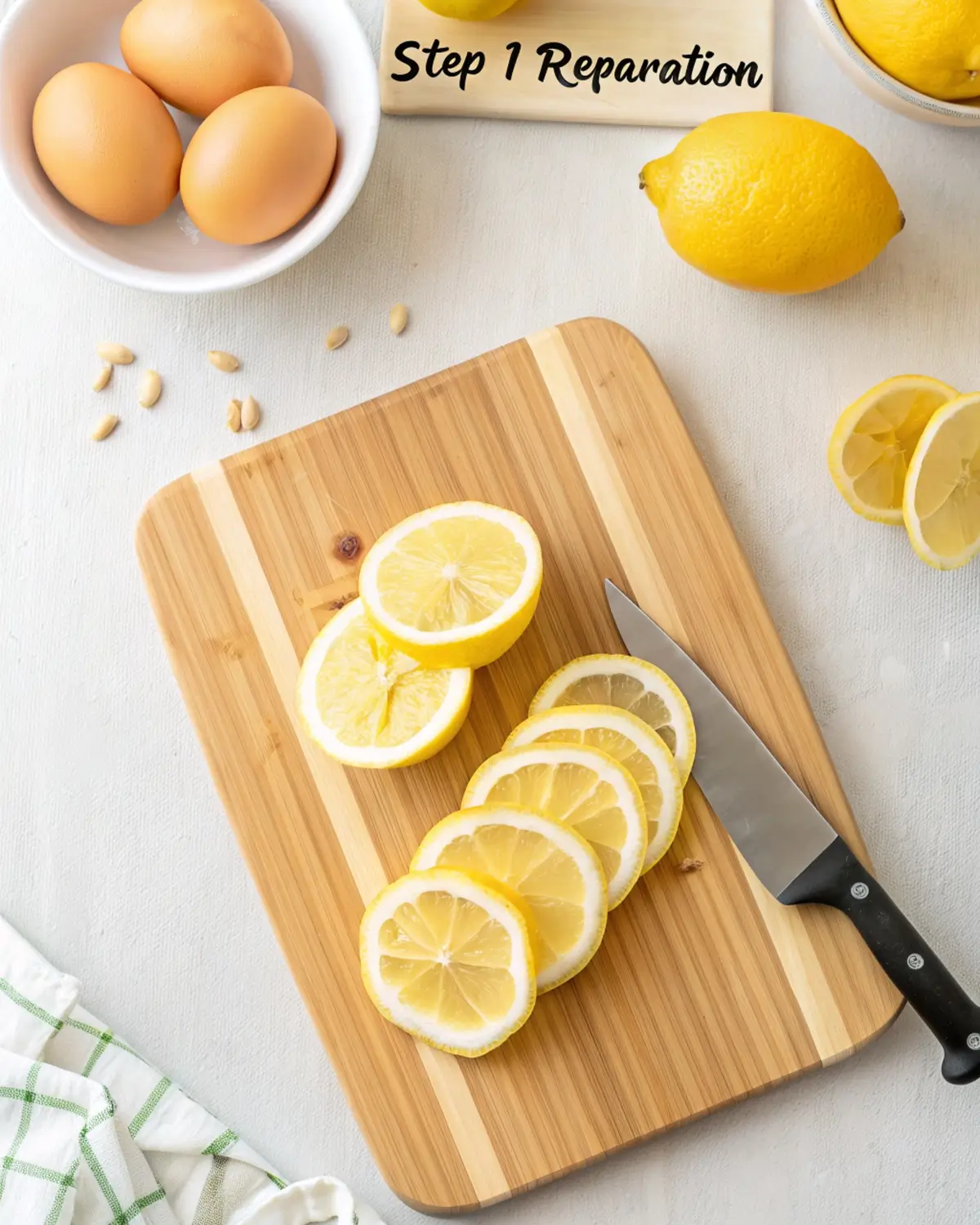Slice of blender lemon pie on white plate with whipped cream / Lemon pie filling being poured from blender into graham cracker crust / Whole lemon pie with golden top cooling on wire rack