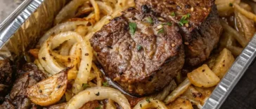 Oven Baked Beef & Onion Foil Packet