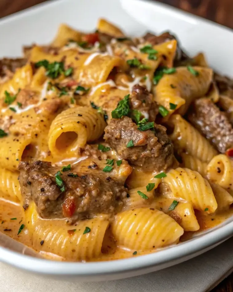 Creamy Paprika Steak Shells