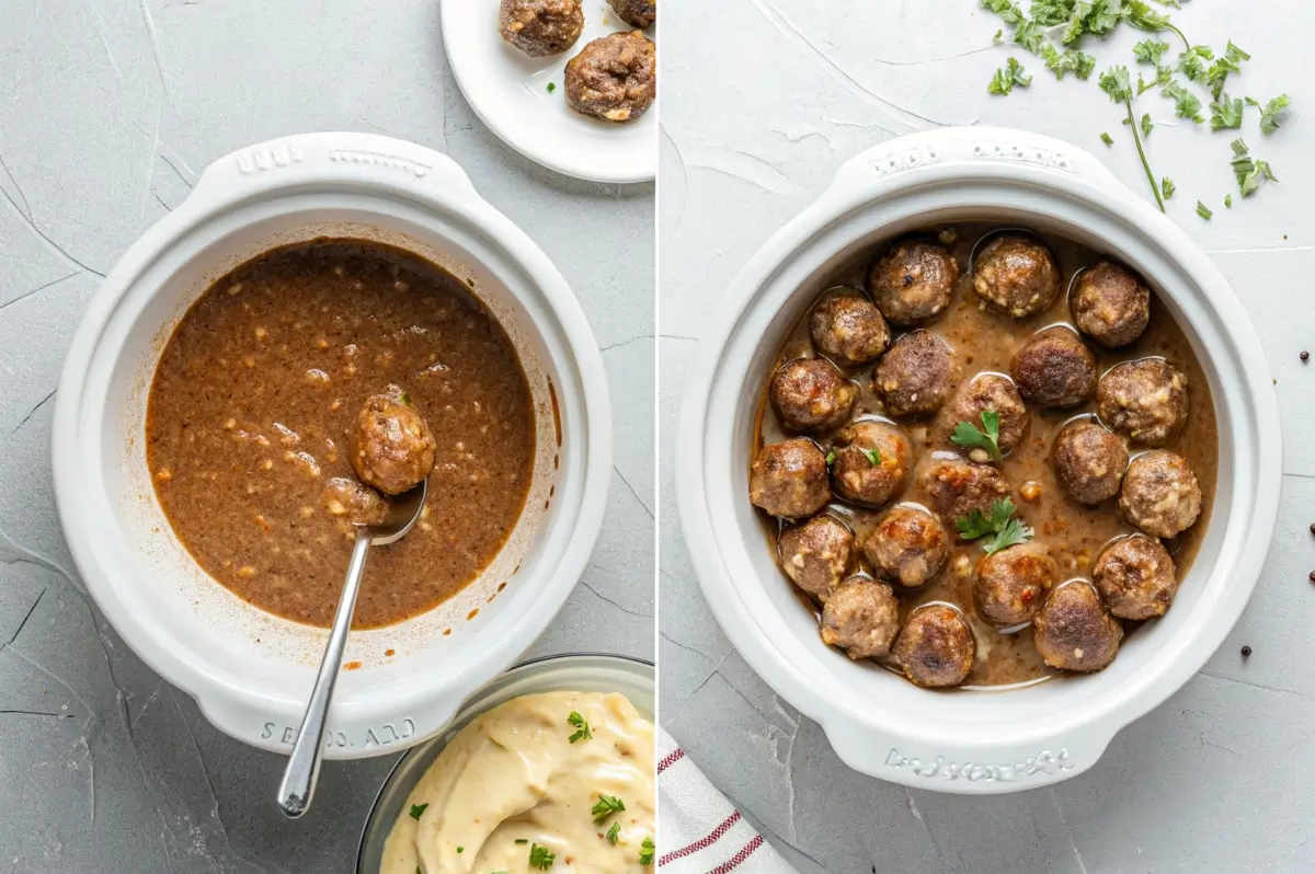 Cooker Salisbury Steak Meatballs