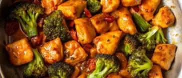 Harissa-Orange Chicken and Broccoli