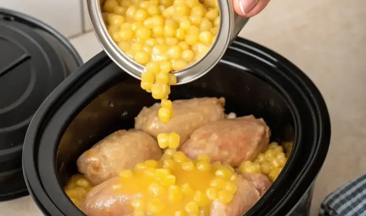 Dump cream style corn