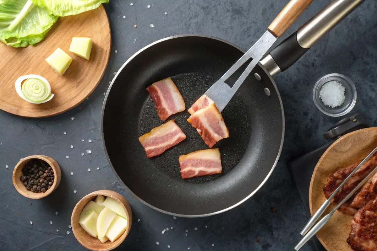 Slow Cooker Braised Cabbage and Bacon Recipe 