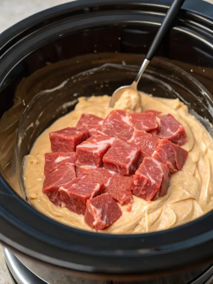 3-Ingredient Slow Cooker Beef Stew