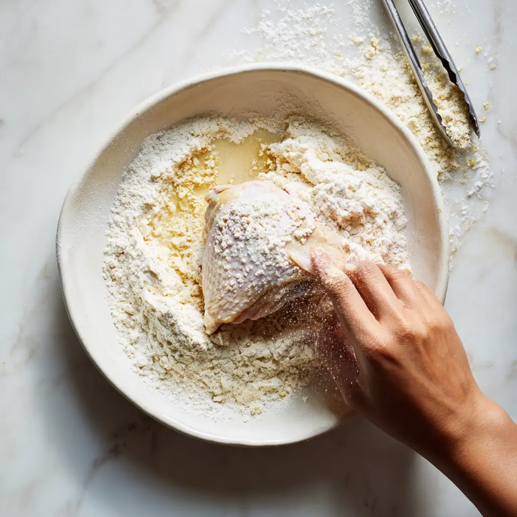 marinad chicken with floor