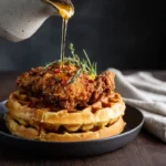 Crispy Hot Honey Chicken and Waffles