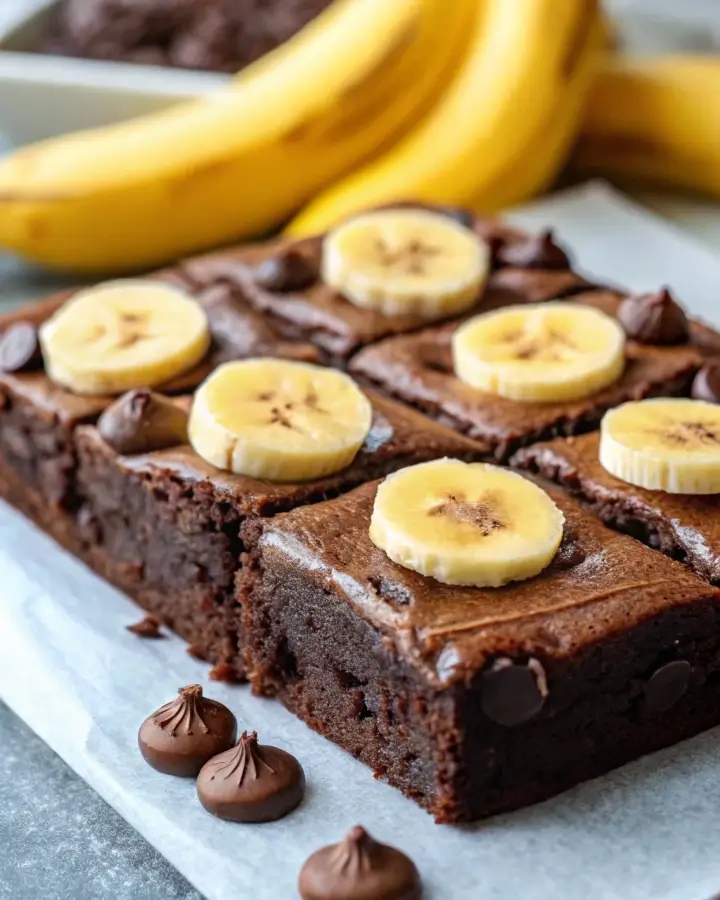 Fudgy Banana Brownies