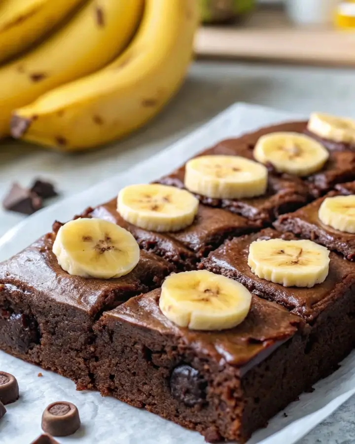 Fudgy Banana Brownies 