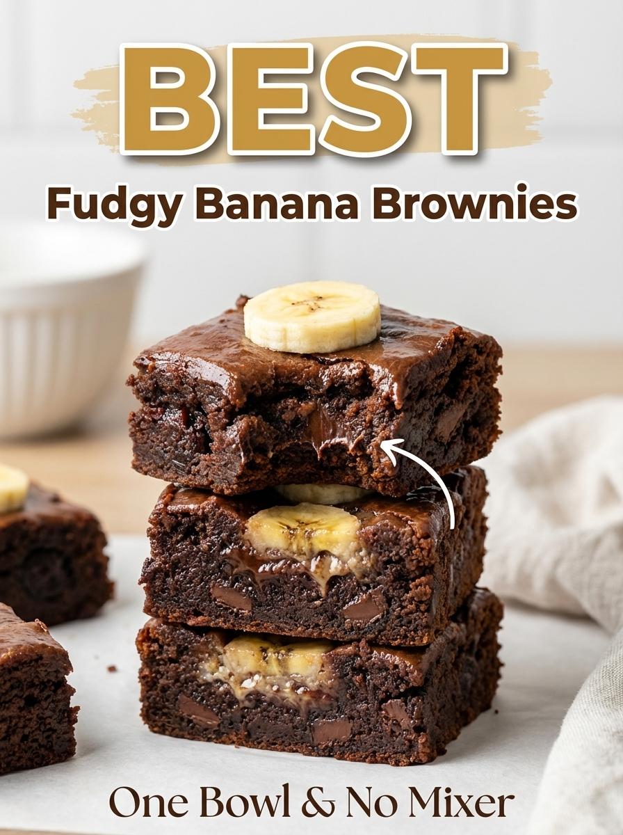 healthy banana brownies