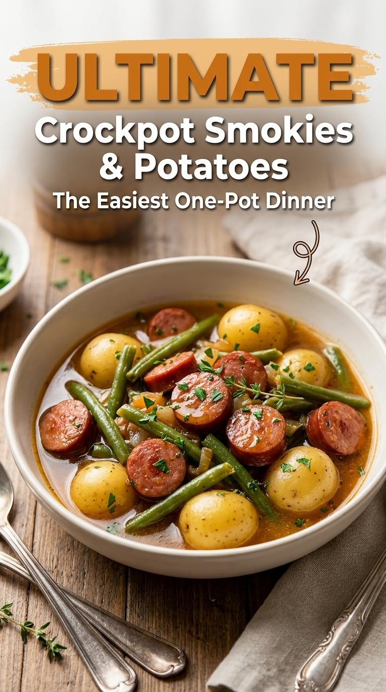 crockpot smokies with beans and potatoes pinterest