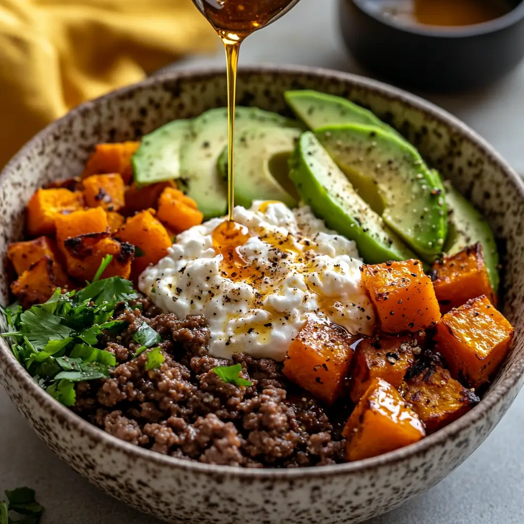 Sweet Potato Cottage Cheese Bowls with Hot Honey2