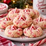 Candy Cane Kiss Cookies