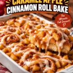 Caramel Apple Cinnamon Roll Bake