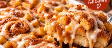 Caramel Apple Cinnamon Roll Bake