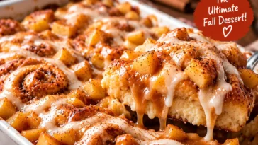 Caramel Apple Cinnamon Roll Bake
