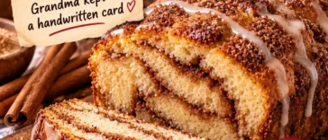 Cozy Amish Cinnamon Bread Recipe Card