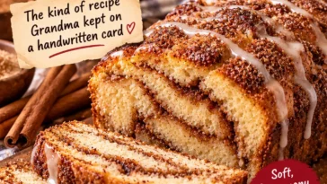 Cozy Amish Cinnamon Bread Recipe Card