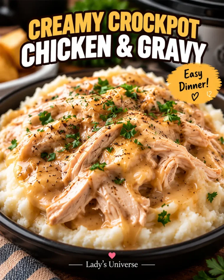 Creamy Crockpot Chicken & Gravy