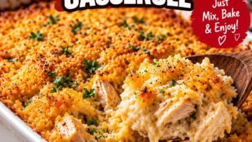 No-Peek Chicken & Rice Casserole – Easy One-Dish Dinner